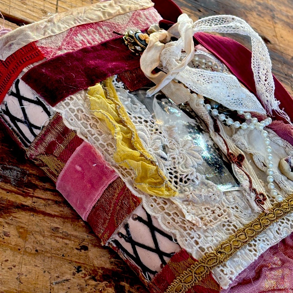 Handmade Blank rustic Junk Journal Roses Healing scrapbook wedding shabby chic